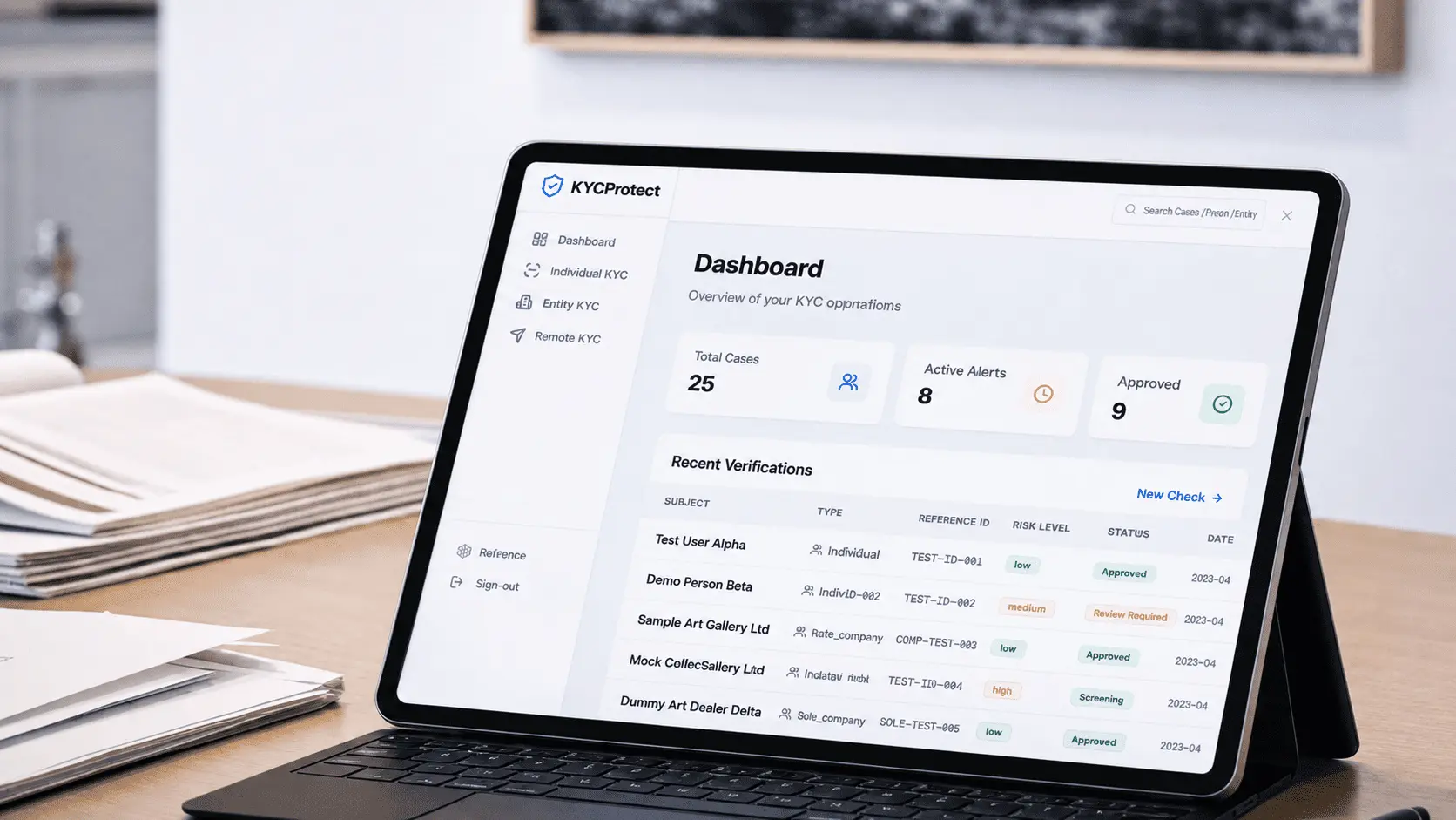 KYCProtect compliance dashboard for art market participants
