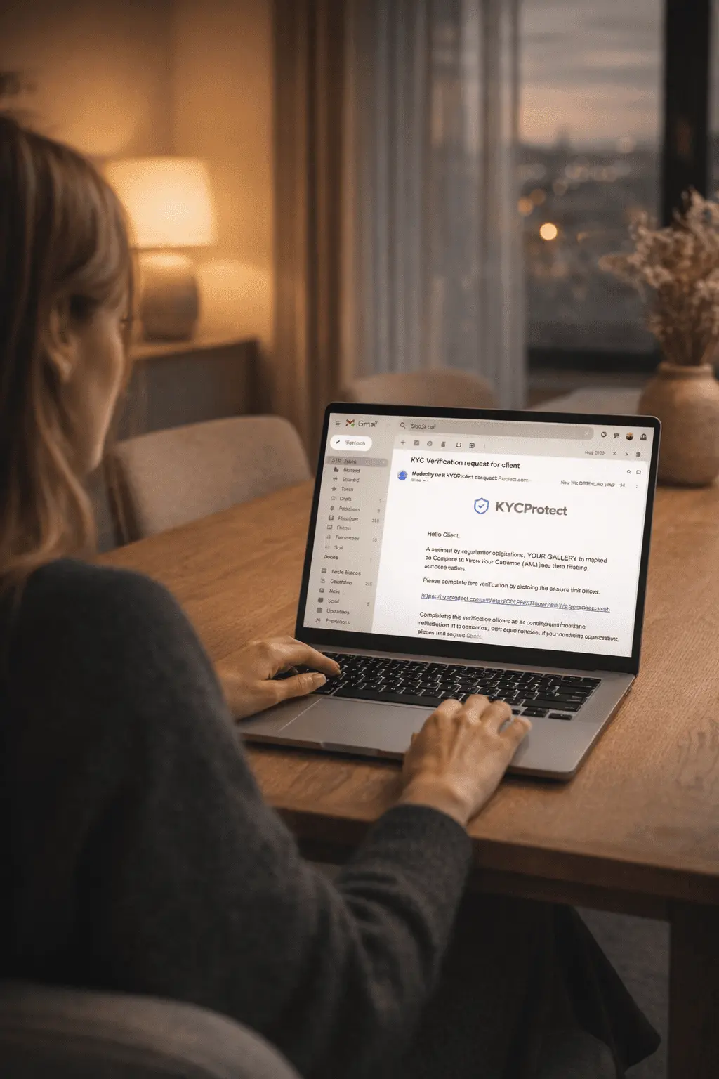 Remote KYC email workflow for art dealers